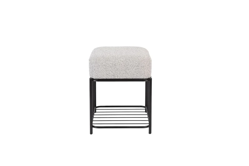 White Label Living Hocker Milou Square – Textil, 35 × 35 × 45 cm
