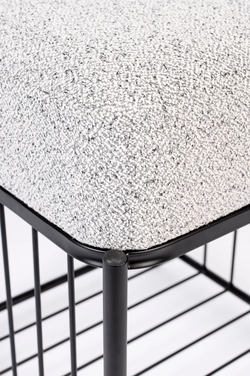 White Label Living Hocker Milou Square – Textil, 35 × 35 × 45 cm