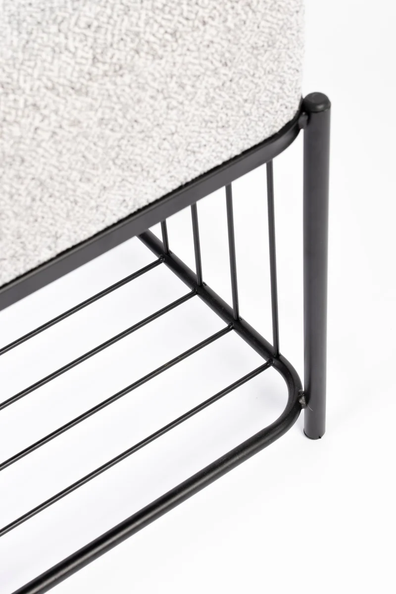 White Label Living Hocker Milou Square – Textil, 35 × 35 × 45 cm