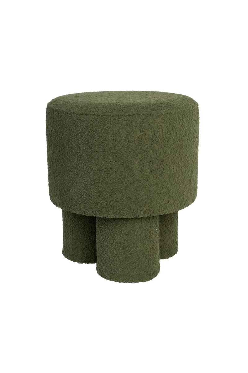 White Label Living Hocker Marcos – Grün, Textil, 40 × 40 × 44 cm