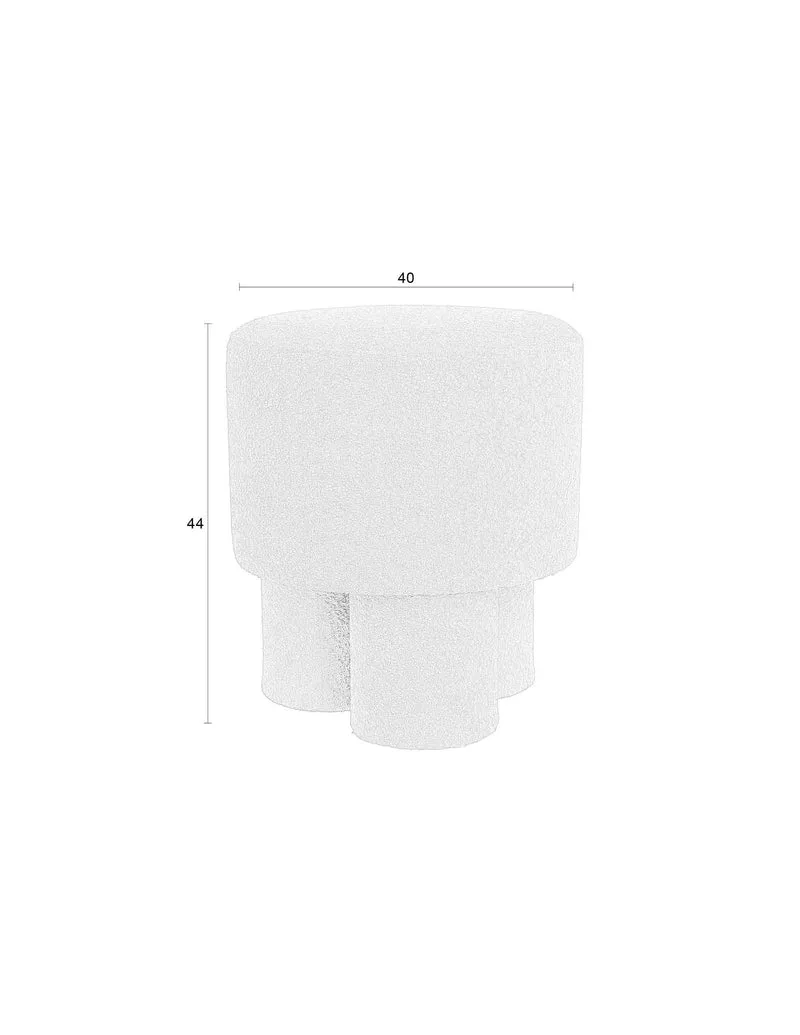 White Label Living Hocker Marcos – Grün, Textil, 40 × 40 × 44 cm