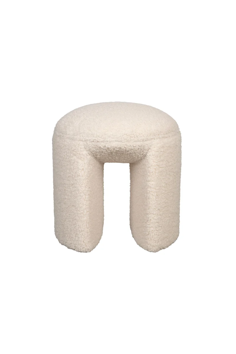 White Label Living Hocker Noxx – Polyester, 42 × 42 × 46 cm