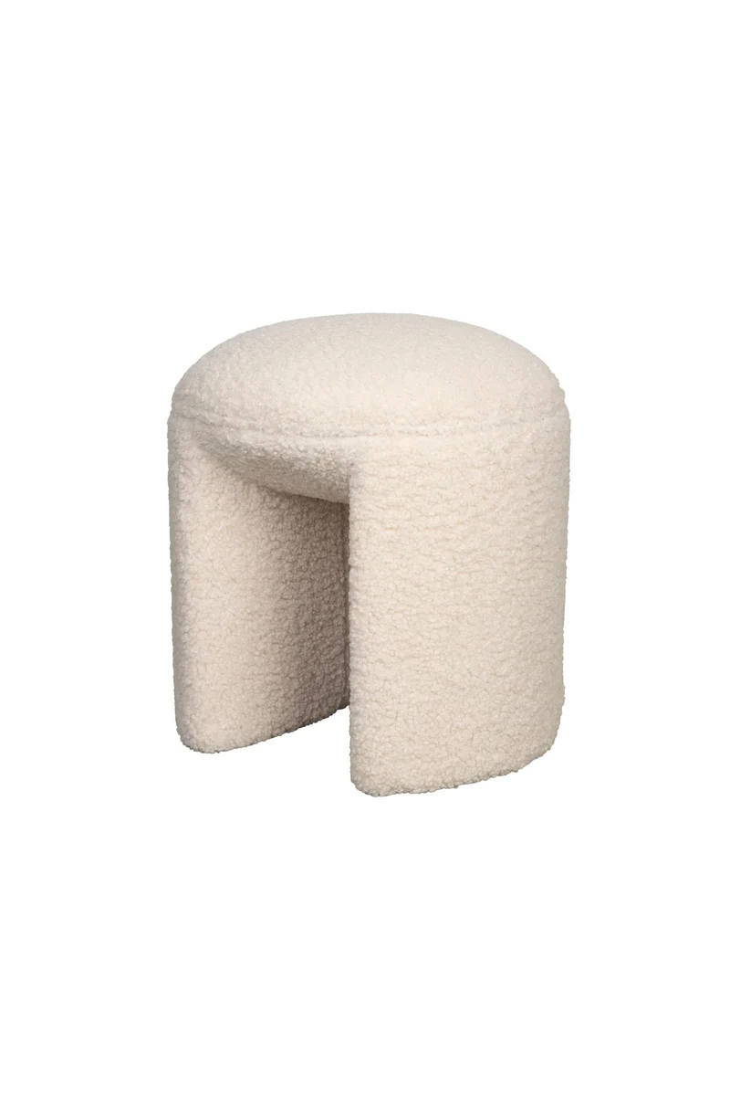 White Label Living Hocker Noxx – Polyester, 42 × 42 × 46 cm