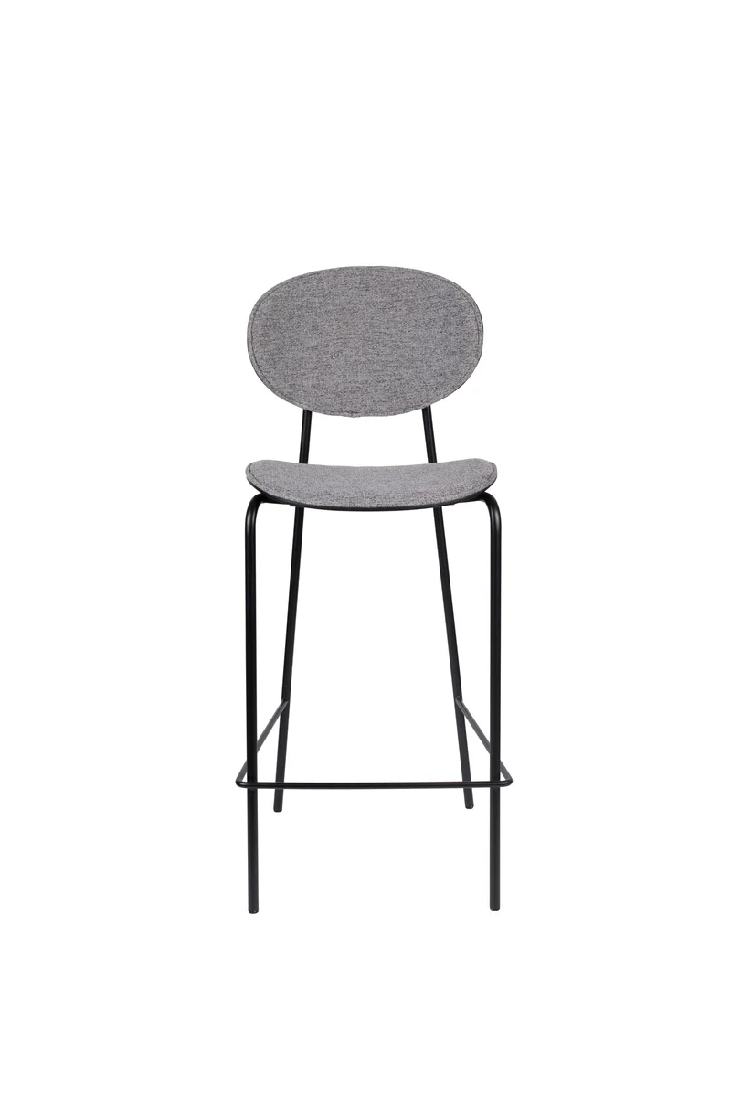 White Label Living Tresenhocker Donny – Grau, Textil, 49 × 39 × 96 cm, 2er-Set
