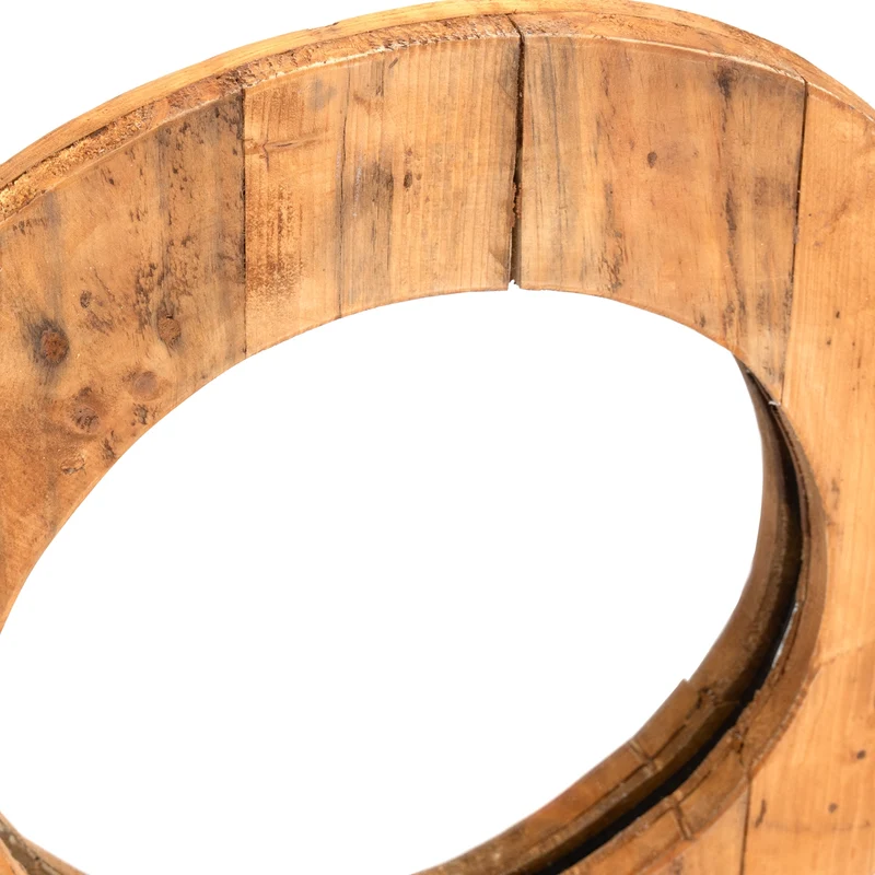RUNDER WANDSPIEGEL "RONDO" | 50cm, Massivholz | Holzspiegel