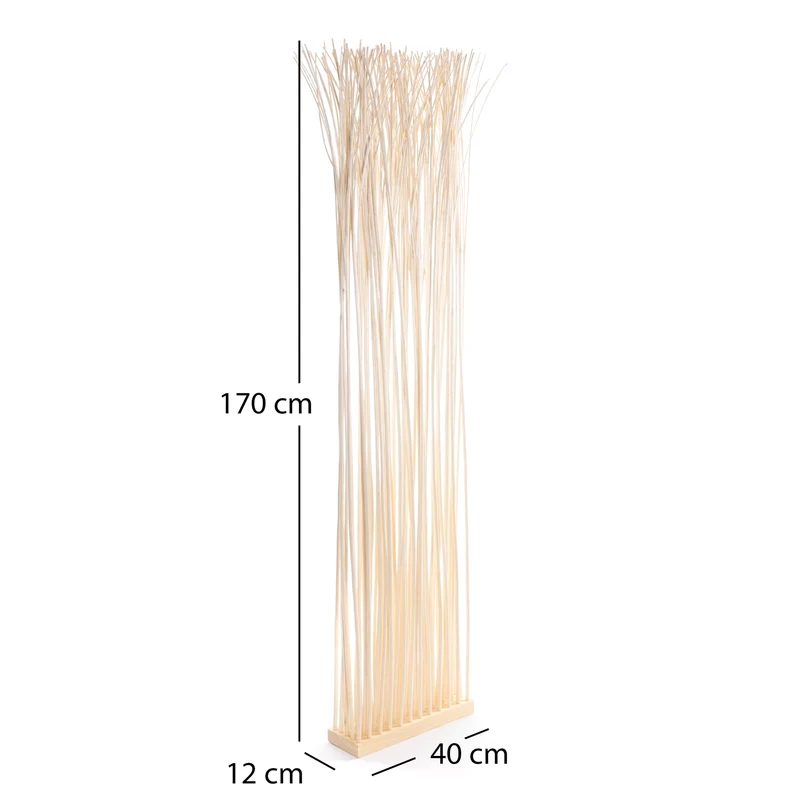 RAUMTEILER "SLIM" | Weide, 170x40cm | Paravent Zweige, Stellwand | Farbe: geblichen