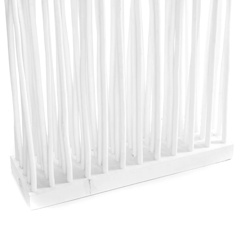 RAUMTEILER "SLIM" | Weide, 170x40cm | Paravent Zweige, Stellwand | Farbe: weiß