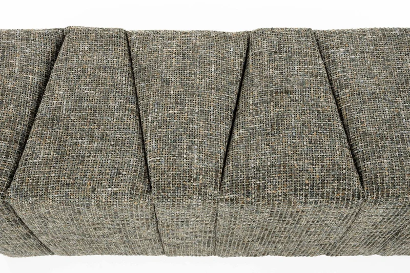 White Label Living Bank Dance – Grün, Polyester, 40 × 120 × 45 cm