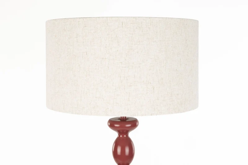 White Label Living Stehleuchte Pim – Rot, Eisen, 45 × 45 × 160 cm