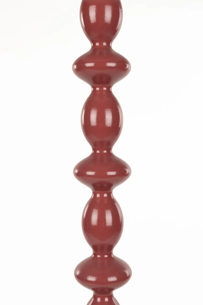 White Label Living Stehleuchte Pim – Rot, Eisen, 45 × 45 × 160 cm