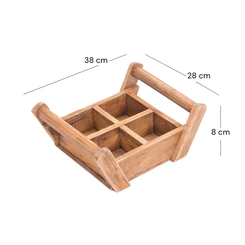 HOLZ ZIEGELFORM "BRICK II" | mit Griffen, Massivholz | Holzkiste