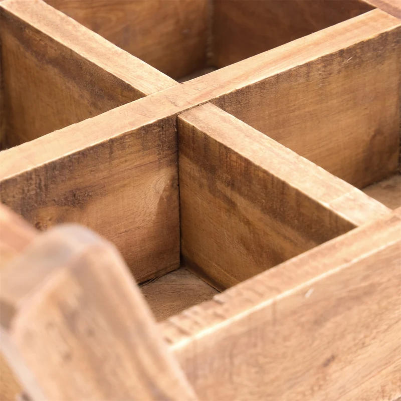 HOLZ ZIEGELFORM "BRICK II" | mit Griffen, Massivholz | Holzkiste