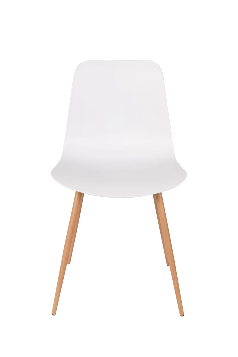 White Label Living Stuhl Leon – Weiß, Polypropylen, 49 × 44,5 × 80 cm, 2er-Set
