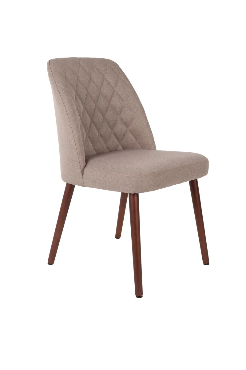 White Label Living Stuhl Conway – Beige, Textil, 56 × 48 × 85 cm, 2er-Set