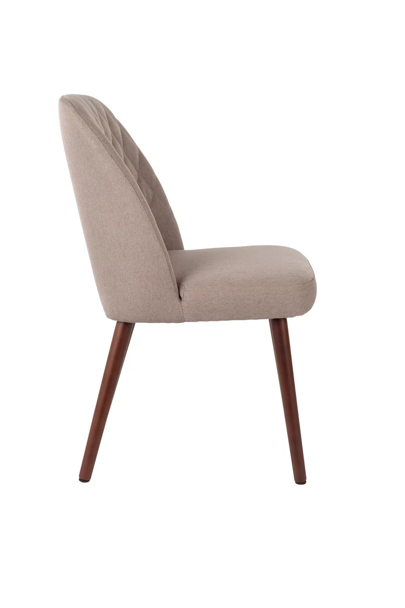 White Label Living Stuhl Conway – Beige, Textil, 56 × 48 × 85 cm, 2er-Set