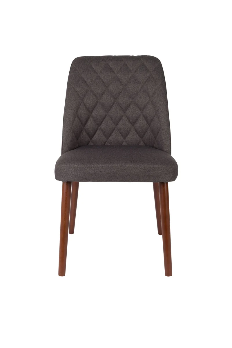 White Label Living Stuhl Conway Dark – Grau, Textil, 56 × 48 × 85 cm, 2er-Set