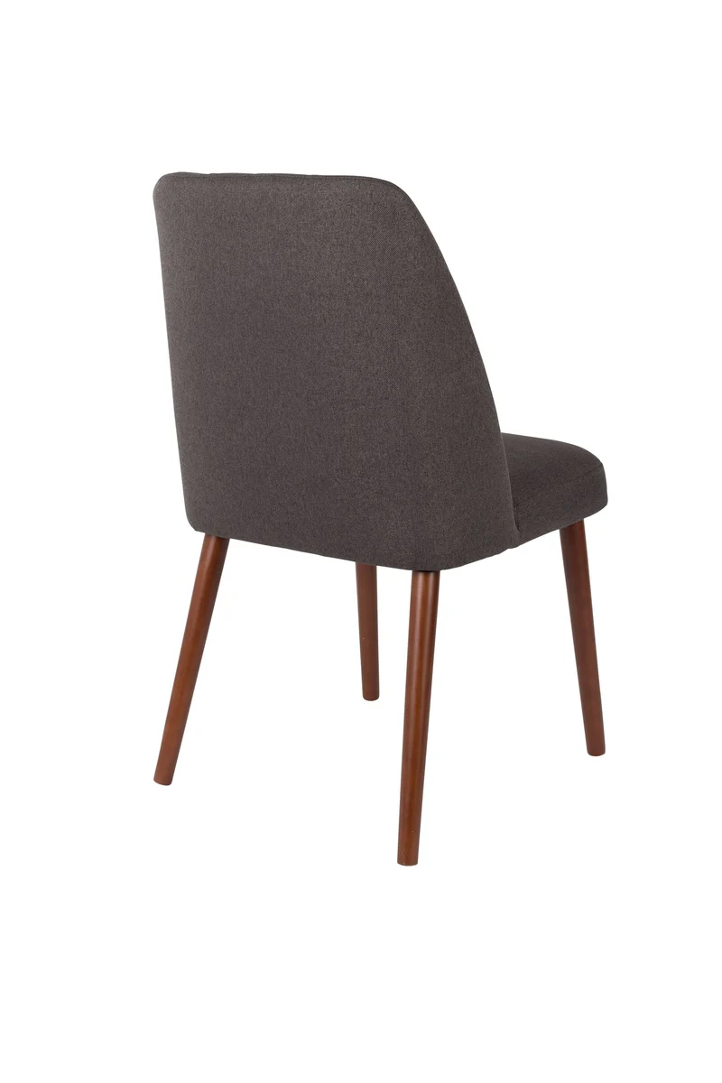White Label Living Stuhl Conway Dark – Grau, Textil, 56 × 48 × 85 cm, 2er-Set