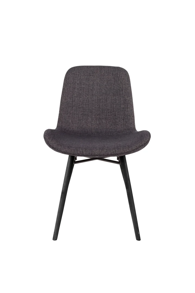 White Label Living Stuhl Lester Anthracite – Textil, 55 × 50 × 80,5 cm, 2er-Set