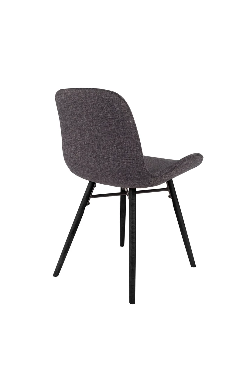 White Label Living Stuhl Lester Anthracite – Textil, 55 × 50 × 80,5 cm, 2er-Set