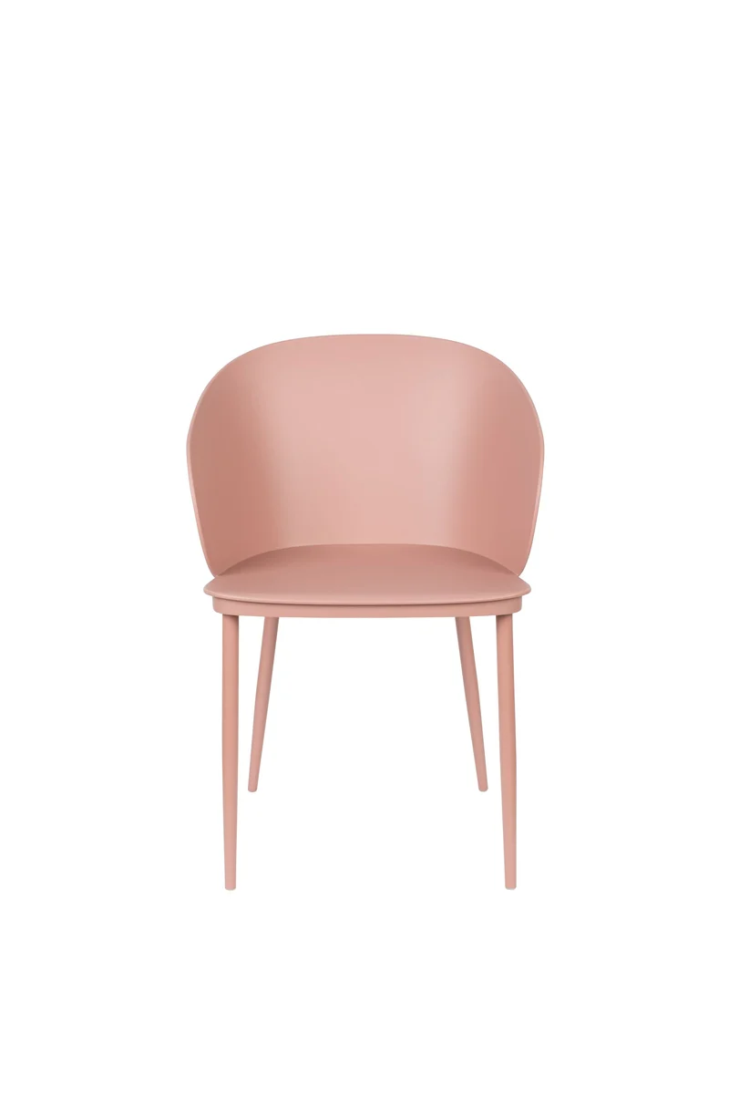White Label Living Stuhl Gigi – Pink, Polypropylen, 53,5 × 57 × 81 cm, 2er-Set