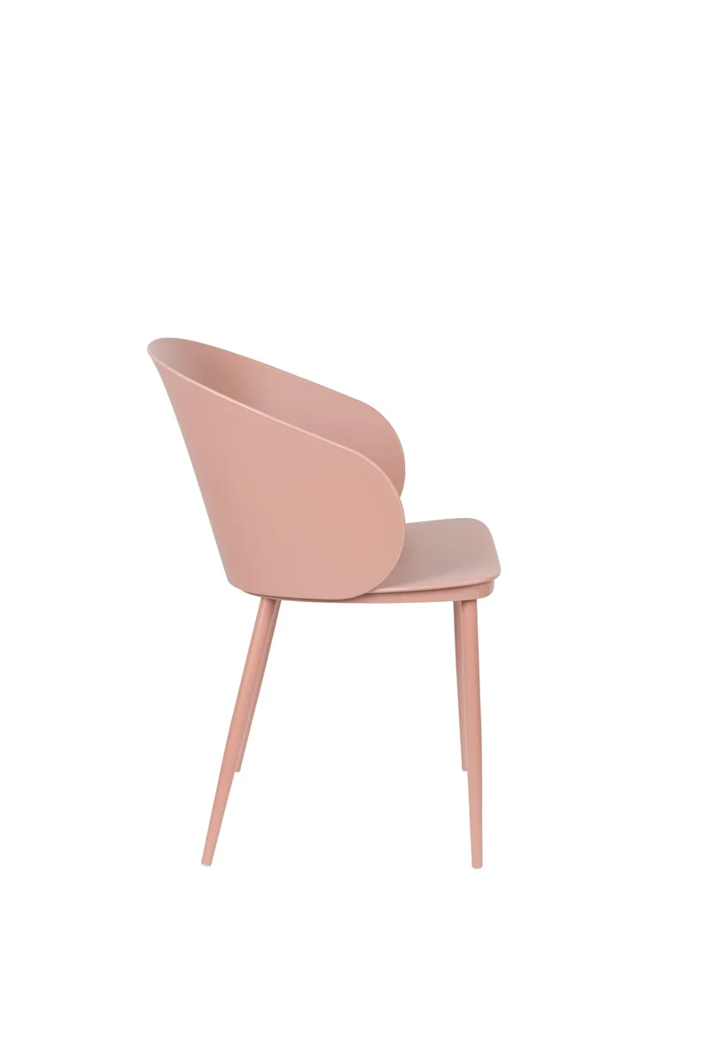 White Label Living Stuhl Gigi – Pink, Polypropylen, 53,5 × 57 × 81 cm, 2er-Set
