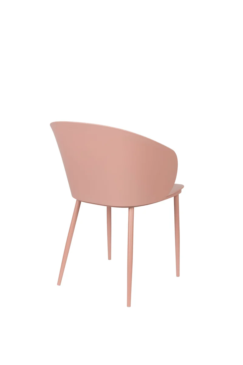White Label Living Stuhl Gigi – Pink, Polypropylen, 53,5 × 57 × 81 cm, 2er-Set