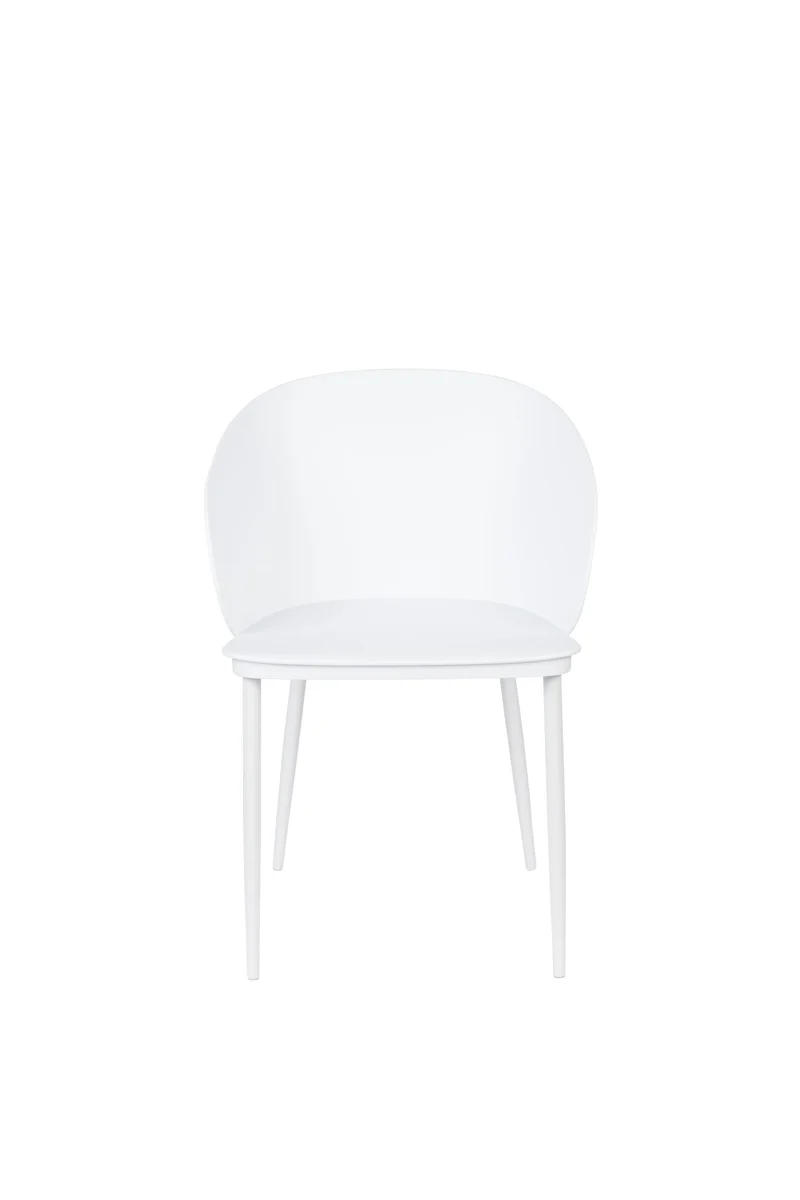 White Label Living Stuhl Gigi – Weiß, Polypropylen, 53,5 × 57 × 81 cm, 2er-Set