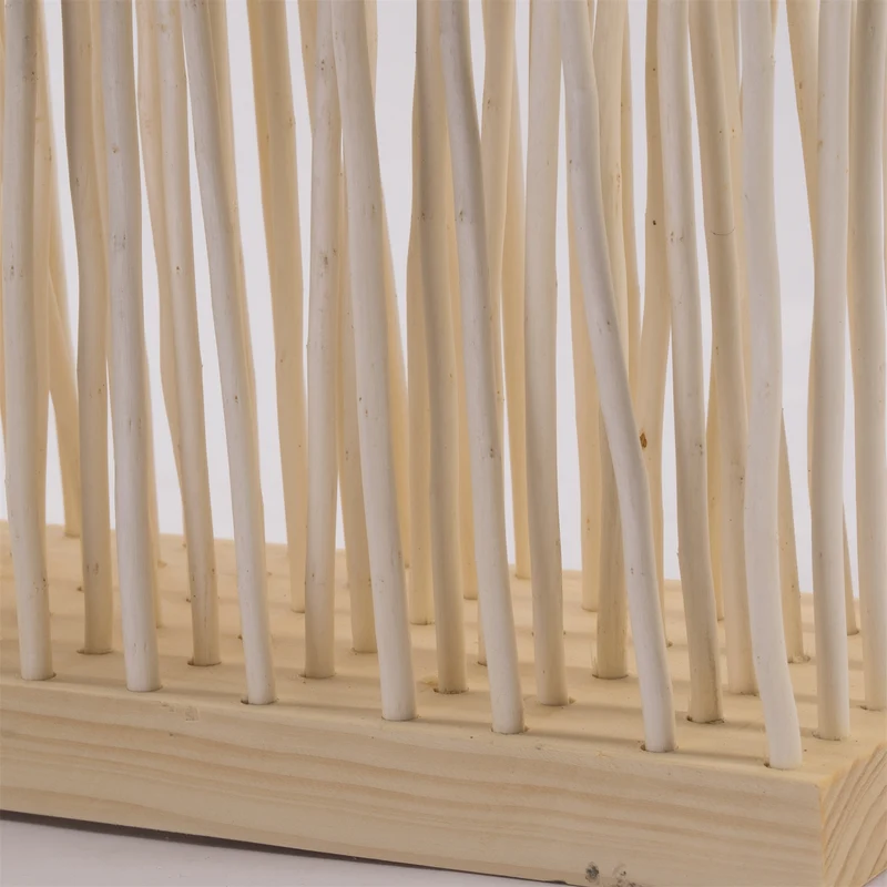 RAUMTEILER "KINKI" | Weidenholz, 110x70 cm | Zweige Paravent | Farbe: geblichen