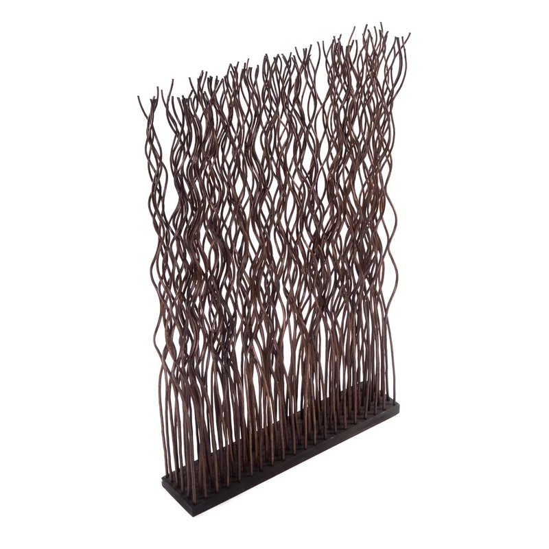RAUMTEILER "KINKI" | Weidenholz, 110x70 cm | Zweige Paravent | Farbe: braun
