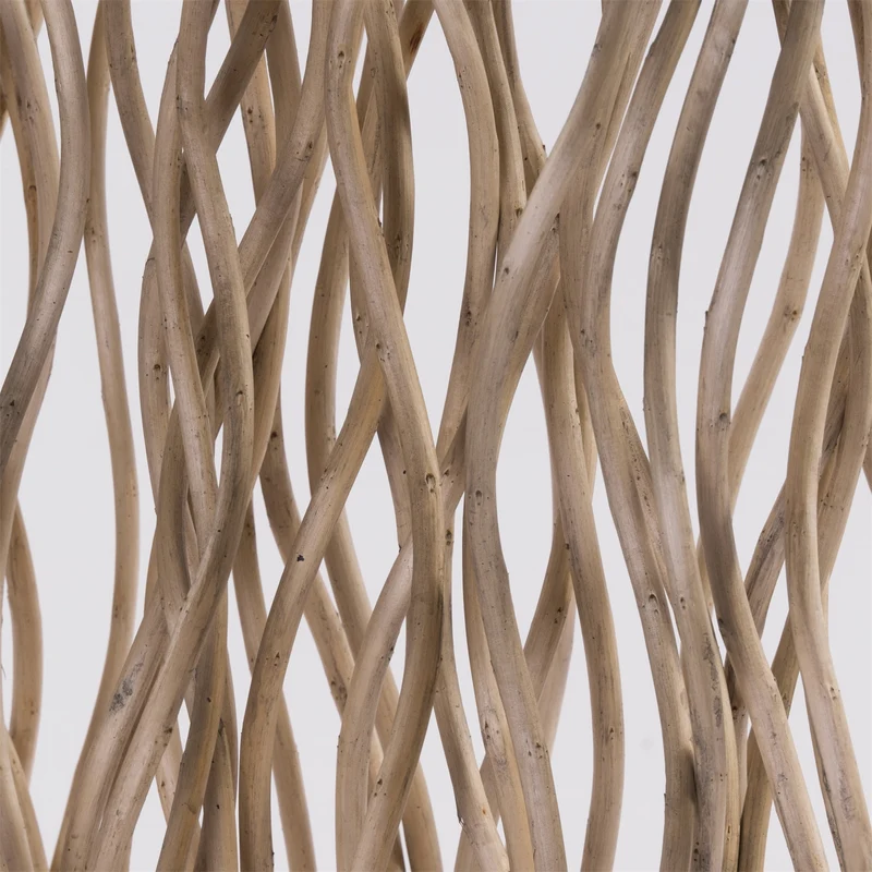 RAUMTEILER "KINKI" | Weidenholz, 110x70 cm | Zweige Paravent | Farbe: grau
