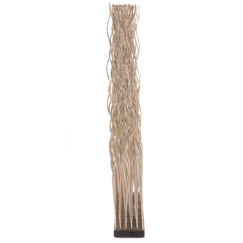 RAUMTEILER "KINKI" | Weidenholz, 110x70 cm | Zweige Paravent | Farbe: grau