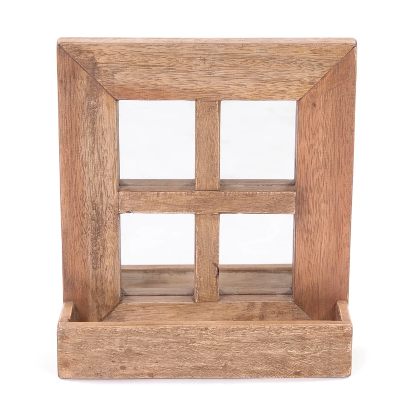 WANDSPIEGEL "VINTAGO" | 40 cm, Massivholz | Flurspiegel mit Ablage