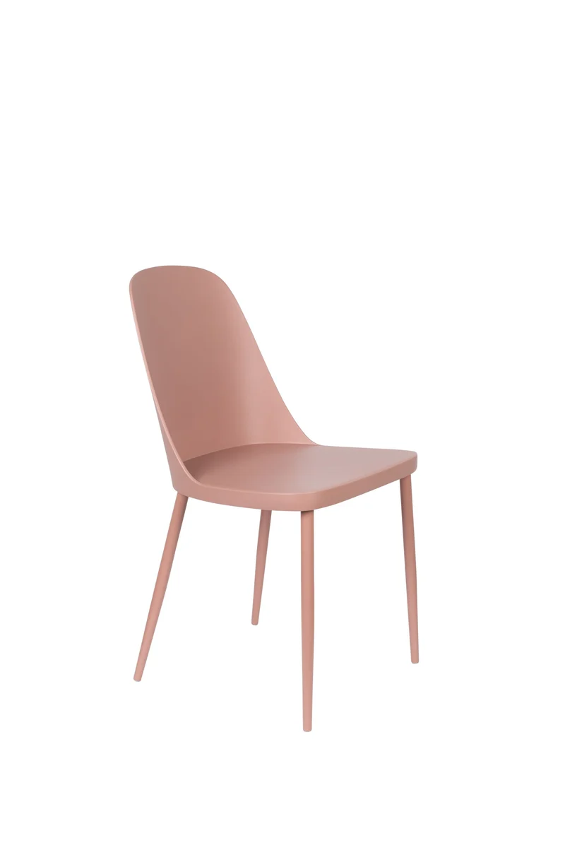 White Label Living Stuhl Pip – Pink, Polypropylen, 53,5 × 46 × 85 cm, 2er-Set