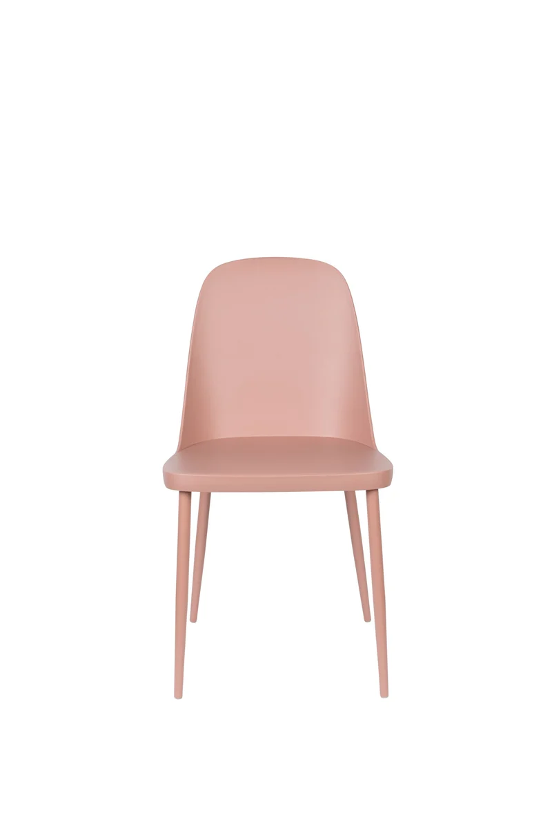 White Label Living Stuhl Pip – Pink, Polypropylen, 53,5 × 46 × 85 cm, 2er-Set