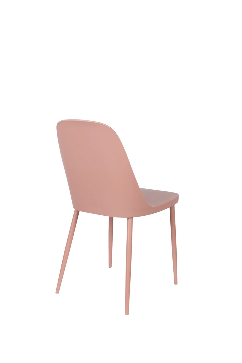 White Label Living Stuhl Pip – Pink, Polypropylen, 53,5 × 46 × 85 cm, 2er-Set