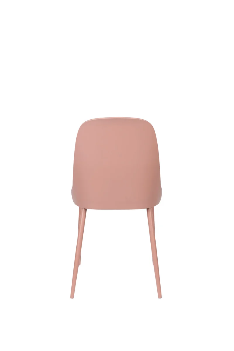White Label Living Stuhl Pip – Pink, Polypropylen, 53,5 × 46 × 85 cm, 2er-Set