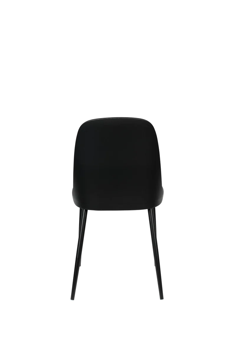 White Label Living Stuhl Pip – Schwarz, Polypropylen, 53,5 × 46 × 85 cm, 2er-Set