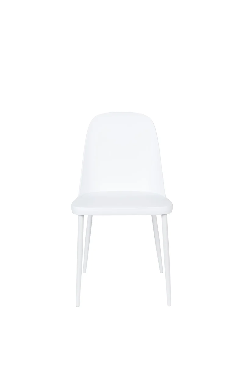 White Label Living Stuhl Pip – Weiß, Polypropylen, 53,5 × 46 × 85 cm, 2er-Set