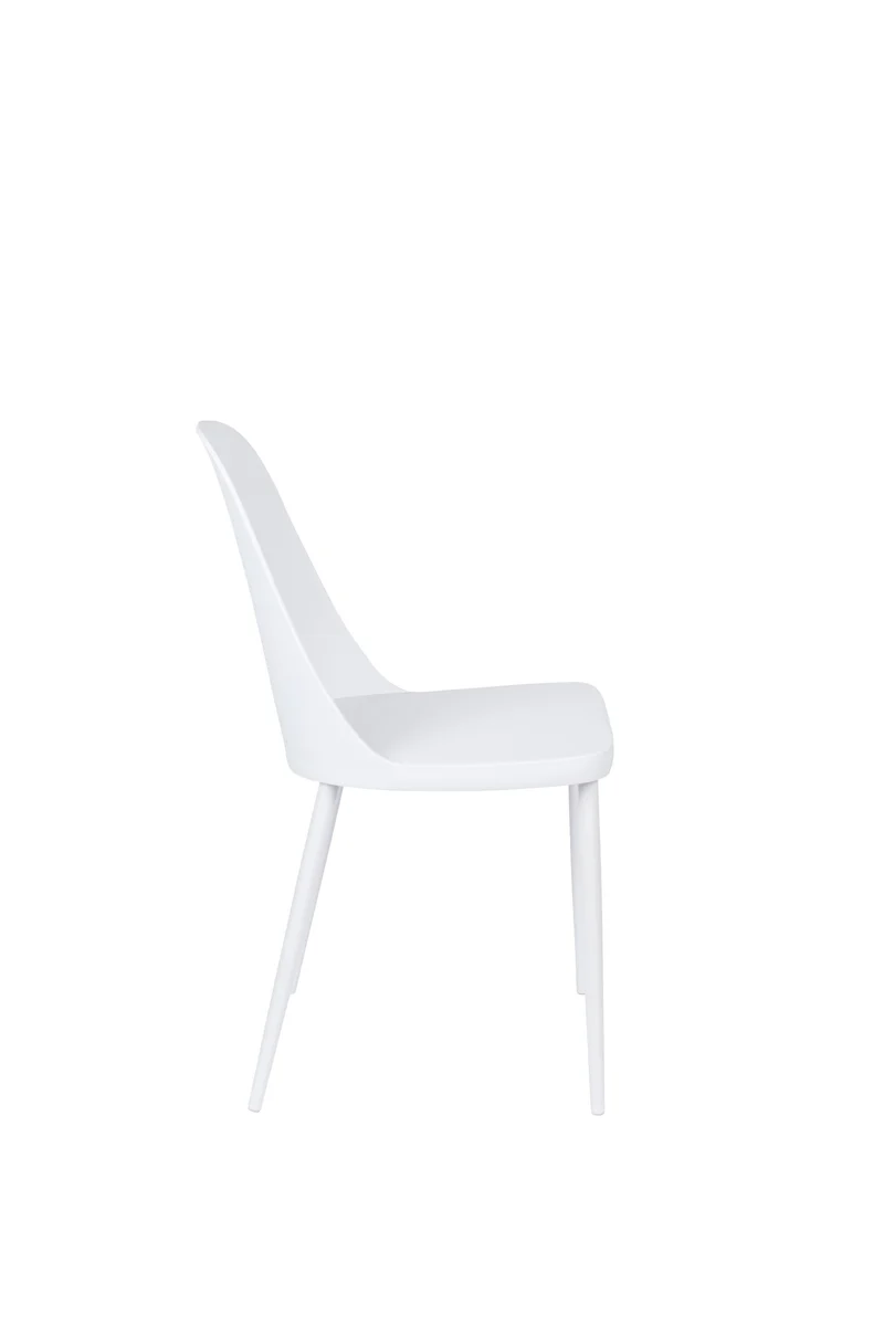 White Label Living Stuhl Pip – Weiß, Polypropylen, 53,5 × 46 × 85 cm, 2er-Set