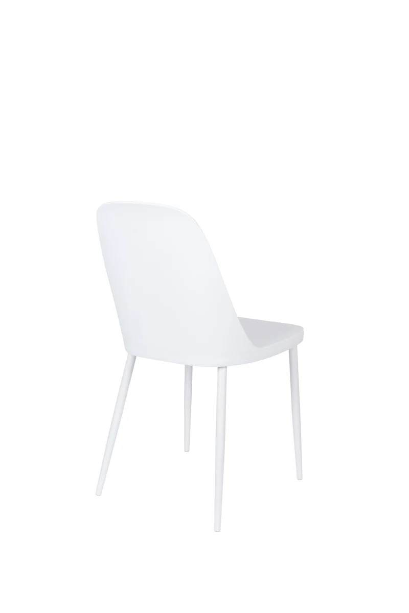White Label Living Stuhl Pip – Weiß, Polypropylen, 53,5 × 46 × 85 cm, 2er-Set