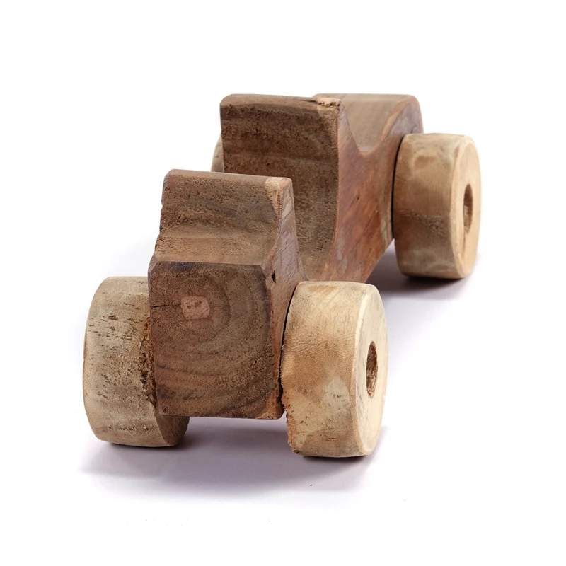 HOLZ AUTO "SPEEDY" | 30cm, Mahagoni Holz | Deko Figur Auto