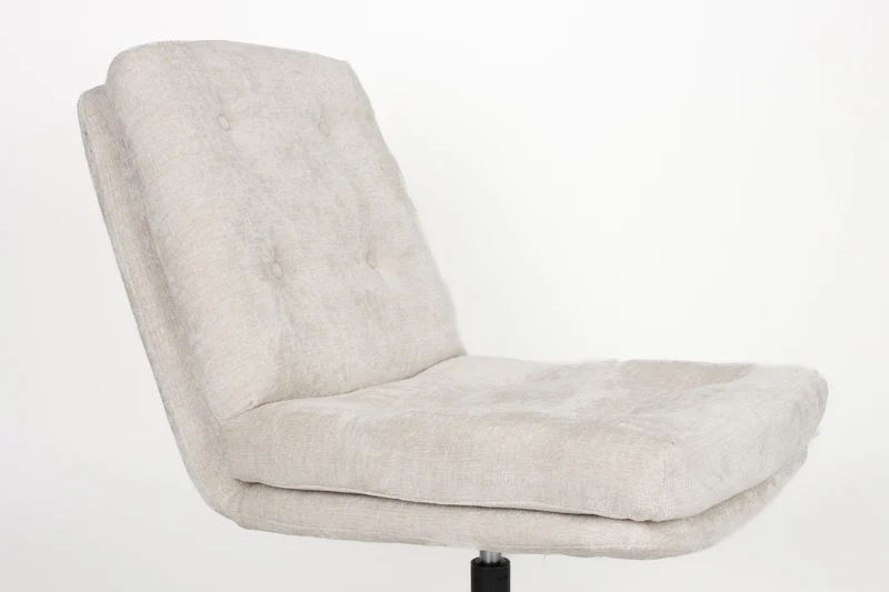 White Label Living Loungesessel Kai Off – Weiß, Polyester, 75,5 × 72 × 69,5 cm