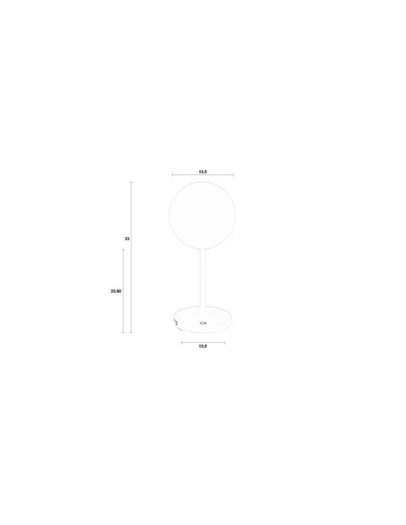 White Label Living Tischleuchte Hub Blue – Polypropylen, 15 × 15 × 33 cm