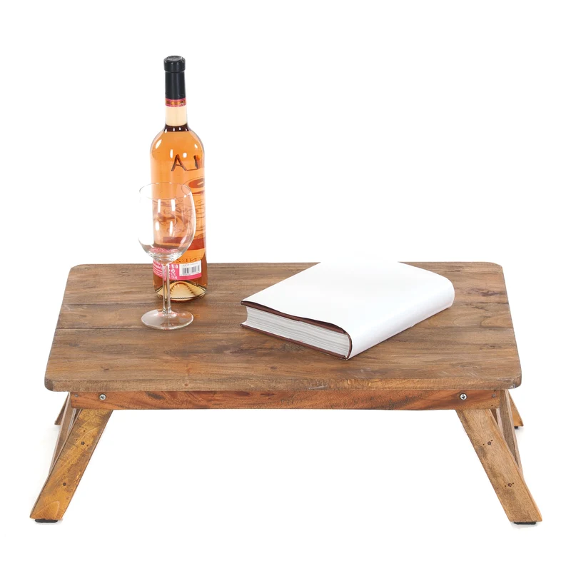 TABLETTTISCH "FOLD" | Mahagoni, 60x40 cm | Frühstückstablett | Farbe: 01 natur-vintage