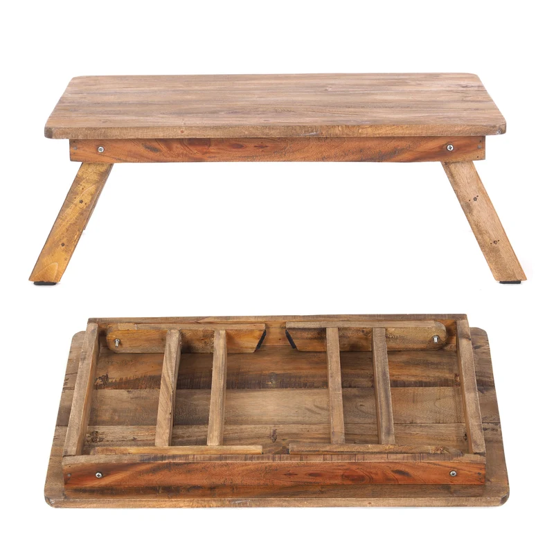 TABLETTTISCH "FOLD" | Mahagoni, 60x40 cm | Frühstückstablett | Farbe: 01 natur-vintage