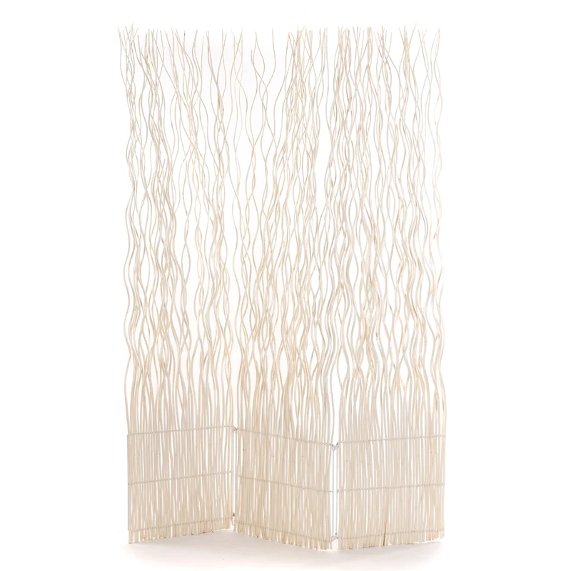 RAUMTEILER "WAVE 3" | Weide, 170x120cm (HxB) | Paravent, Trennwand | Farbe: geblichen