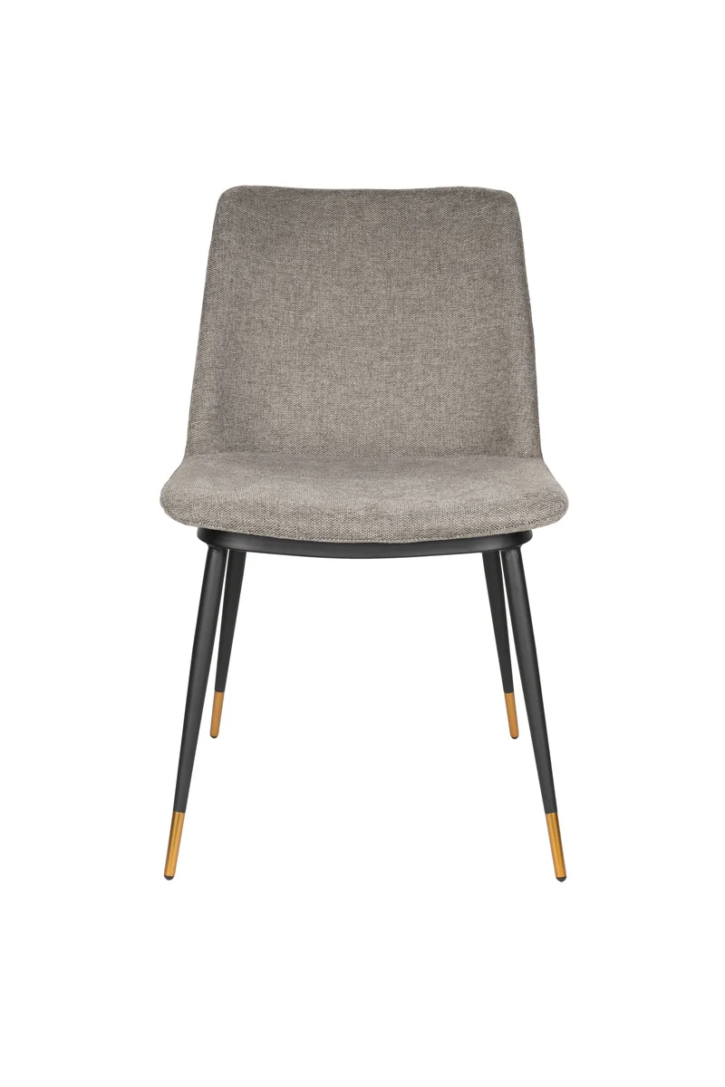 White Label Living Stuhl Lionel Light – Grau, Textil, 63 × 49,6 × 80 cm, 2er-Set