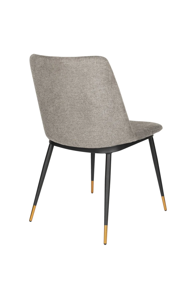 White Label Living Stuhl Lionel Light – Grau, Textil, 63 × 49,6 × 80 cm, 2er-Set