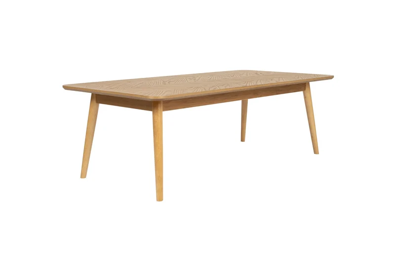 White Label Living Couchtisch Fabio 120 × 60 cm – Natur, Massives Eichenholz