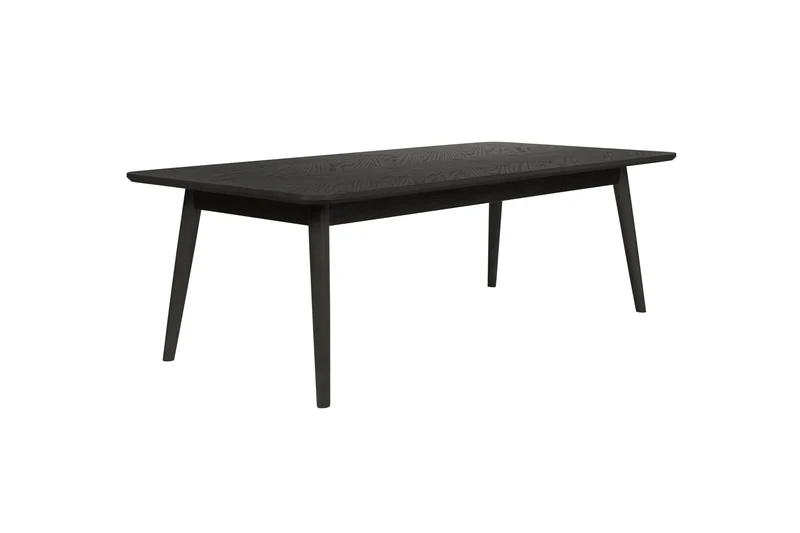White Label Living Couchtisch Fabio 120 × 60 cm – Schwarz, Massives Eichenholz